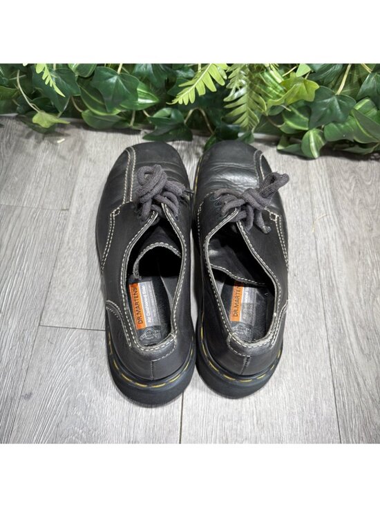 Vintage Dr Martens Chunky Oxford’s Square Toe Mens Black Leather Size 8UK 9 US main image 7